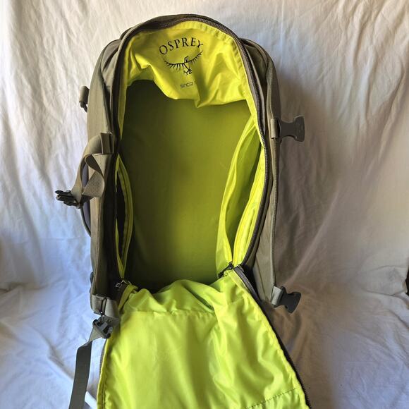 Osprey Porter 46 L Travel Back Duffel Bag Olive Green w 3 Matching Packing Cubes - Picture 6 of 12